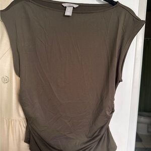 H&M Green Asymmetrical Sleeveless Muscle Tee